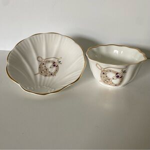 Royal Tara Fine China Celtic Brooch Design Trinket Dish Cup Ireland EUC Saucer